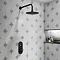 Arezzo Matt Black Industrial Style Push Button Shower Valve (1 Outlet) Standard Large Image