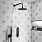 Arezzo Matt Black Industrial Style Push Button Shower Valve (2 Outlets)  Standard Large Image