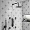 Arezzo Matt Black Industrial Style Push Button Shower Valve (3 Outlets)  Standard Large Image