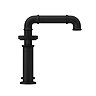 Arezzo Matt Black Industrial Style Bath Filler  In Bathroom Large Image