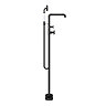 Arezzo Matt Black Industrial Style Freestanding Bath Shower Mixer Tap  In Bathroom Large Image