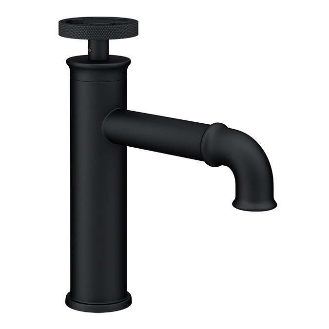 Arezzo Matt Black Industrial Style Mono Basin Mixer Large Image