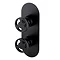 Arezzo Matt Black Industrial Style Round Modern Twin Concealed Shower Valve with Diverter Large Imag