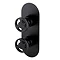 Arezzo Matt Black Industrial Style Round Modern Twin Concealed Shower Valve Large Image