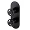 Arezzo Matt Black Industrial Style Shower System with Valve, Handset + Ceiling Mounted Head Profile