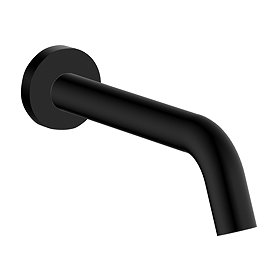 Arezzo Matt Black Infrared Sensor Wall Mounted Mixer Tap Large Image