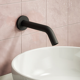 Arezzo Matt Black Infrared Sensor Wall Mounted Mixer Tap