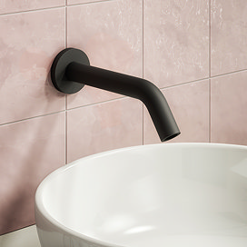 Arezzo Matt Black Infrared Sensor Wall Mounted Mixer Tap