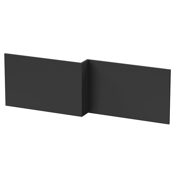 Arezzo Matt Black L-Shaped Front Bath Panel - 1700mm