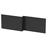 Arezzo Matt Black L-Shaped Front Bath Panel - 1700mm