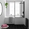 Arezzo Matt Black L-Shaped Hinged Bath Screen  Profile Large Image