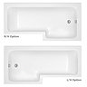 Arezzo Matt Black L-Shaped Shower Bath Suite with Vanity Unit & Toilet