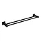 Arezzo Matt Black Modern Double Towel Rail  Profile Large Image