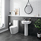 Arezzo Matt Black Modern Free Standing Bathroom Suite