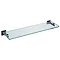 Arezzo Matt Black Modern Single Glass Shelf  Profile Large Image