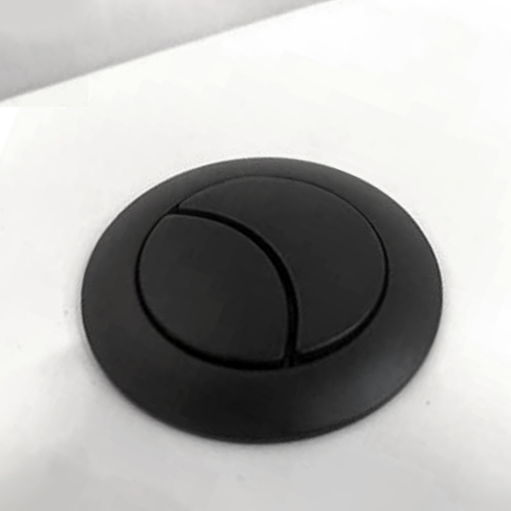 Arezzo Matt Black Push Button for Close Coupled Cisterns