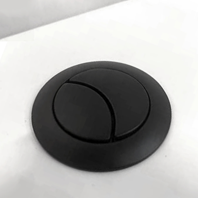 Arezzo Matt Black Push Button for Close Coupled Cisterns  Standard Large Image