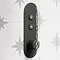 Arezzo Matt Black Push-Button Shower with Handset + Rainfall Shower Head  Profile Large Image