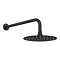 Arezzo Matt Black Push-Button Shower with Rainfall Shower Head