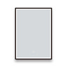 Arezzo Matt Black 520 x 720mm Rectangular LED Illuminated Anti-Fog Bathroom Mirror