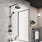 Arezzo Matt Black Rigid Riser Kit with Shower Head, Handshower & Diverter