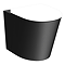 Arezzo Matt Black Rimless Back to Wall Pan (excluding Seat)