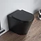 Arezzo Matt Black Rimless Back to Wall Toilet incl. Soft Close Seat