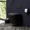 Arezzo Matt Black Rimless Wall Hung Toilet incl. Soft Close Seat Large Image