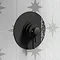 Arezzo Matt Black Round Concealed Dual Thermostatic Shower Valve Feature Large Image