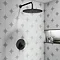 Arezzo Matt Black Round Concealed Dual Thermostatic Shower Valve  Standard Large Image