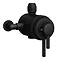 Arezzo Matt Black Round Concealed Dual Thermostatic Shower Valve Profile Large Image