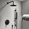 Arezzo Matt Black Round Concealed Manual Shower Valve with Diverter  Profile Large Image