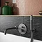 Arezzo Matt Black Round Concealed Manual Shower Valve with Diverter  In Bathroom Large Image