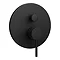 Arezzo Matt Black Round Concealed Manual Shower Valve with Diverter Large Image