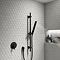 Arezzo Matt Black Round Concealed Manual Shower Valve  Feature Large Image