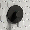 Arezzo Matt Black Round Concealed Manual Shower Valve