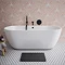 Arezzo Matt Black Round Concealed Manual Valve with Bath Spout + Shower Handset  In Bathroom Large Image