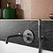 Arezzo Matt Black Round Concealed Manual Valve with Bath Spout + Shower Handset Large Image