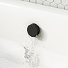 Arezzo Matt Black Round Concealed Thermostatic Shower Valve w. Handset + Freeflow Bath Filler  Feature Large Image