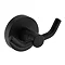 Arezzo Matt Black Round Double Robe Hook Large Image