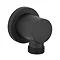 Arezzo Matt Black Round Elbow for Concealed Showers Large Image