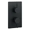 Arezzo Matt Black Round Shower Package w. Concealed Valve + Flat Fixed Shower Head  Feature Large Im