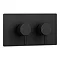 Arezzo Matt Black Round Shower Package w. Concealed Valve + Flat Fixed Shower Head  additional Large