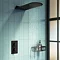 Arezzo Matt Black Round Shower Package w. Concealed Valve + Flat Fixed Shower Head Large Image