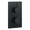 Arezzo Matt Black Round Shower Package with Concealed Valve + Ceiling Mounted Head additional Large Image