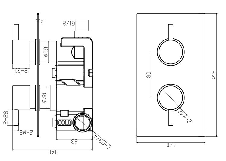 Arezzo Matt Black Round Shower Package with Concealed Valve + Ceiling Mounted Head