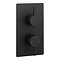 Arezzo Matt Black Round Shower Package with Concealed Valve + Inline Shower Head