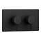 Arezzo Matt Black Round Shower Package with Concealed Valve + Inline Shower Head