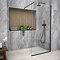 Arezzo Matt Black Round Shower System (Fixed Head, Handset + Integrated Parking Bracket)