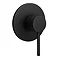 Arezzo Matt Black Round Shower Valve inc. Slide Rail Kit with Pencil Handset Profile Large Image